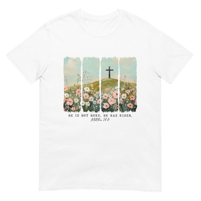 He Is Risen Christian Happy Easter White T-shirt