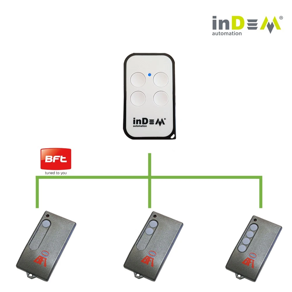 Télécommande InDeM NANO compatible avec BFT TO1 TO2 TO4 30mhz