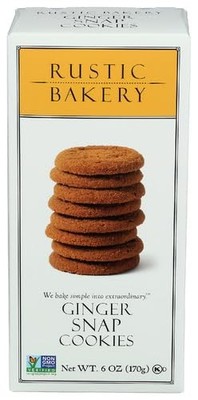 Rustic Bakery Ginger Snap Cookies 6 oz (Pack of 6)