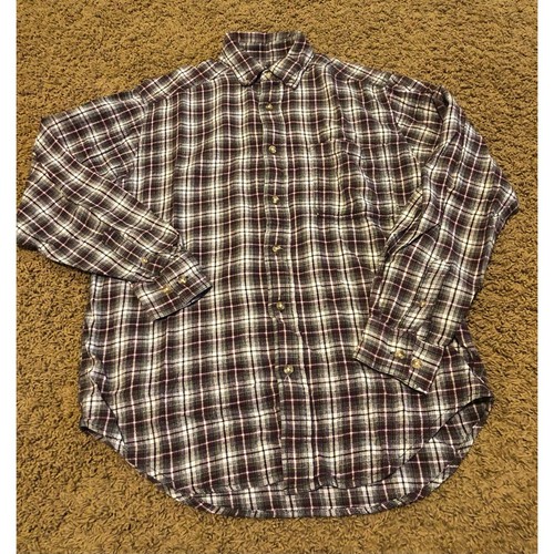 Great Northwest burgundy black thin flannel men's size small - Picture 2 of 5