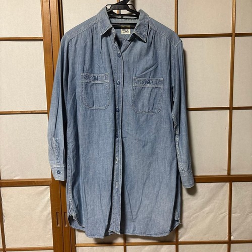 Orslow, orSlow Chambray Shirt Japan Made Blue Denim Vintage Loose Fit Women's L