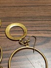 Fashion Jewelry Gold Tone Womens Hoop Style Earrings With Dangling Hearts — photo 4