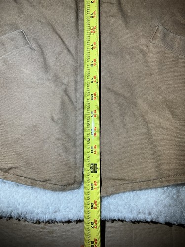 Vintage Carhartt Duck Sherpa Lined Zip Vest Made In USA Size Is A Guess XL? Read - Picture 11 of 24