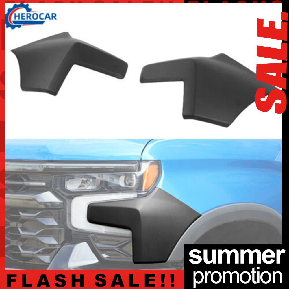 2Pcs Front Bumper Corner Cover Trim For 2022-25 Chevy Silverado