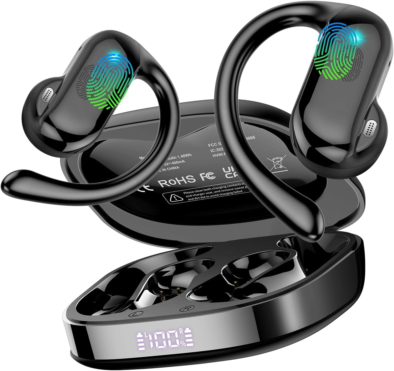 Écouteur Bluetooth 5.4 hifi stéréo à conduction aérienne sport
