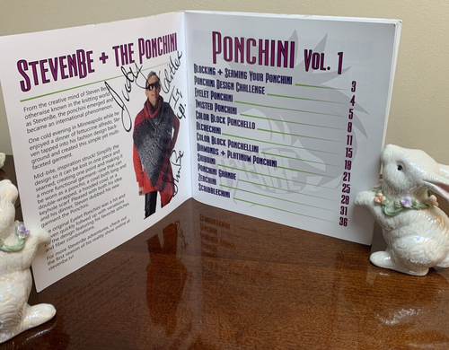 Steven Be Ponchini Vol. 1 Volume One Poncho Knit Knitting Book - Signed Copy - Picture 3 of 4