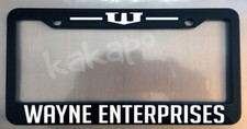 Wayne Enterprises Black Metal License Plate Frame Batman Fans Wayne Enterprises Black Metal License Plate Frame Batman Fans