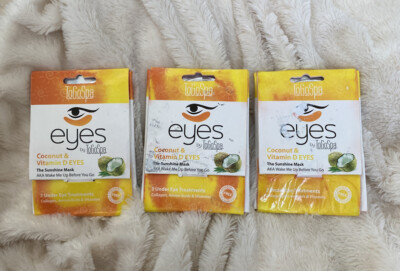 3 Pk ToGoSpa Under Eye Treatments Coconut & Vitamin D (9 treatments Total) READ