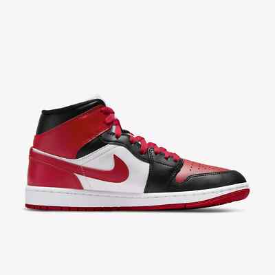 Nike WMNS Air Jordan 1 Mid Black and Gym Red BQ6472-079 Women's