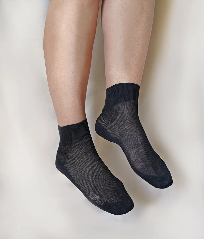 Женские носки на лодыжке из 100% мерсеризованного хлопка Filo di Scozia. Сделано в Италии. - Изображение 3 из 4