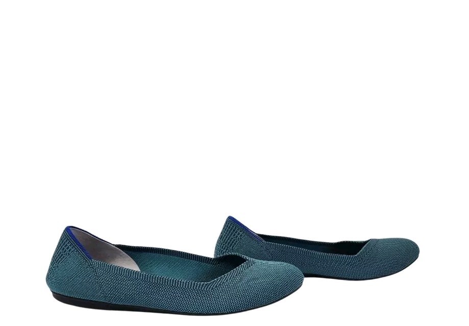 Rothy's Spruce Python Green Black Round Toe Flats… - image 11