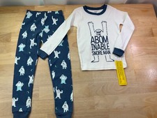 New Boy  s Carters PJ Set Sz 4 says THE ABOMINABLE SNOREMAN  CUTE  