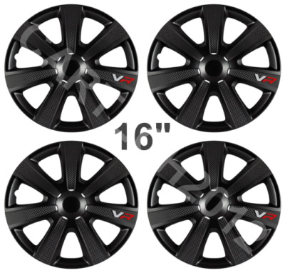 16'' x 4 Fits MERCEDES VITO W447 BLACK Wheel Trims Hubcaps Covers Carbon Effect