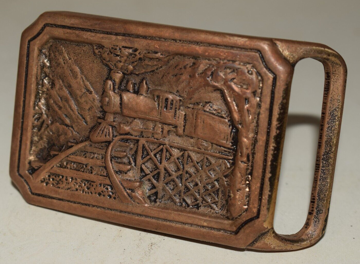 Tech Ether Belt Buckle "T.E.Express" Solid Brass … - image 2