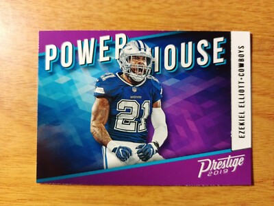 EZEKIEL ELLIOTT 2019 PANINI PRESTIGE ''POWER HOUSE'' INSERT FOOTBALL CARD-COWBOYS