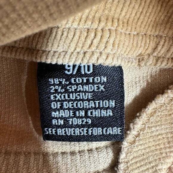 Rue21 Y2K 90s Tan Corduroy Ultra Micro Low Rise Mini Skirt Juniors Size 9/10 - Image 2 of 4