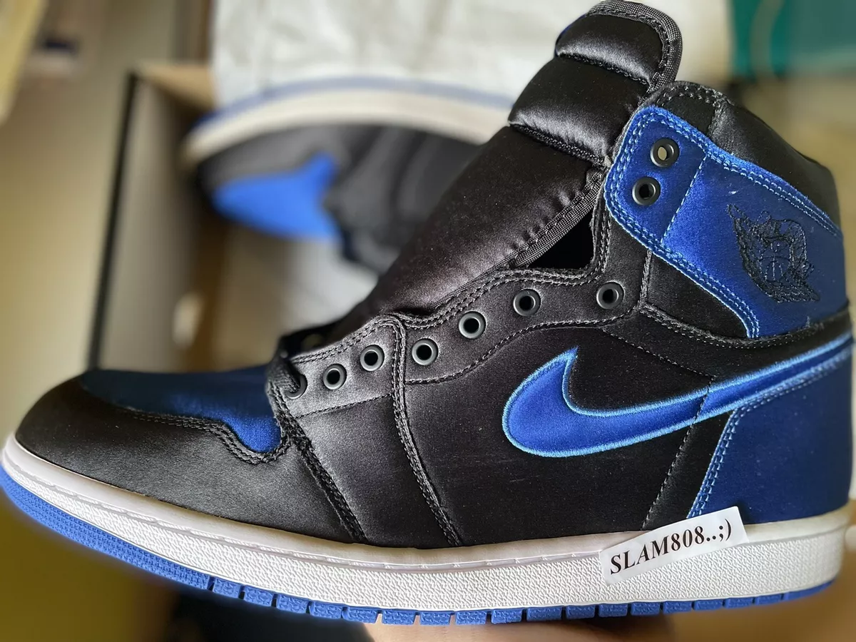 NIKE AIR JORDAN 1 RETRO HIGH OG SATIN ROYAL SIZE 15 UK14 SAMPLE