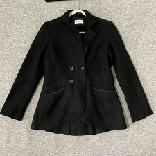 Toast Women's Size 10 Black Wool Double Breasted Jacket