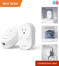 High-Speed Powerline Adapter Kit - 1000 Mbps with Noise Filtering for Streaming