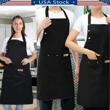5Pack Adjustable Bib Kitchen Apron with Big Pockets Waterproof Cooking Apron
