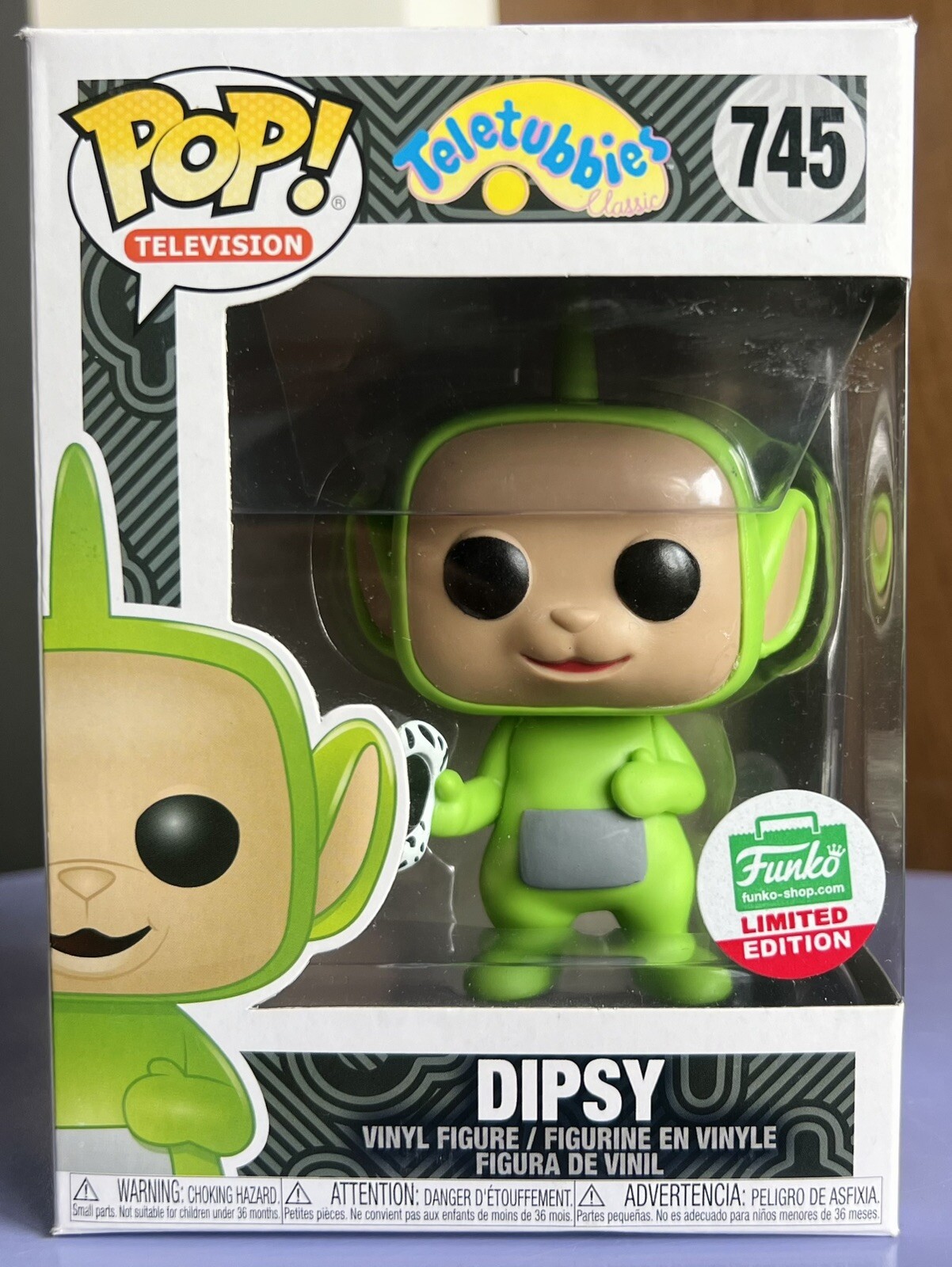 Damaged Funko Pop Television: Dipsy #745 (Teletubbies Series) W/Protector