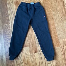Kids Black Champion Joggers Size Medium