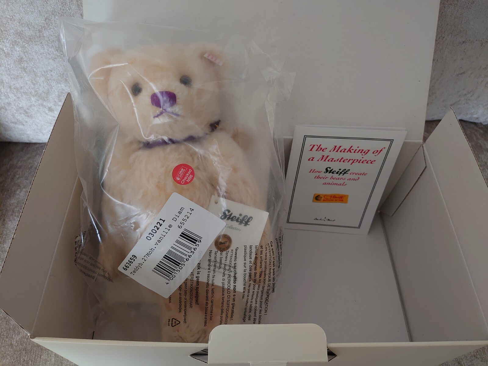 Rare Sealed Steiff Teddy Bear Diamond Jubilee Limited Edition 2012 663659