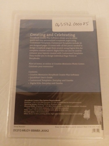 Creative Memories Story Book Creator Plus Software CD-ROM For Windows Sealed - Picture 2 of 2