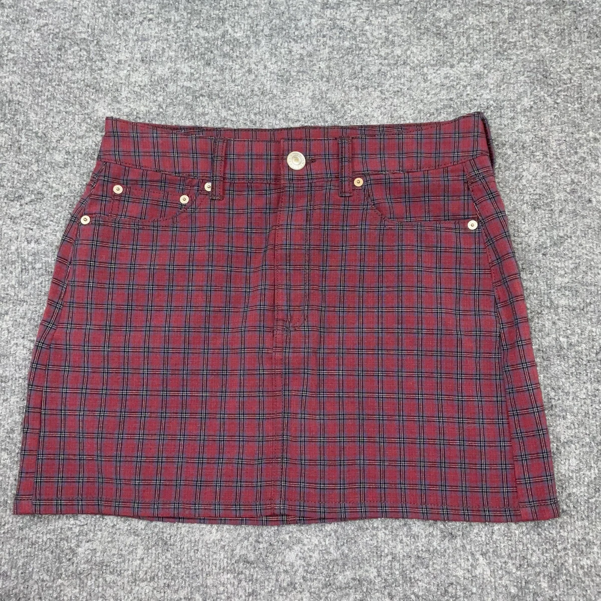 American eagle high waisted plaid mini skirt cheap