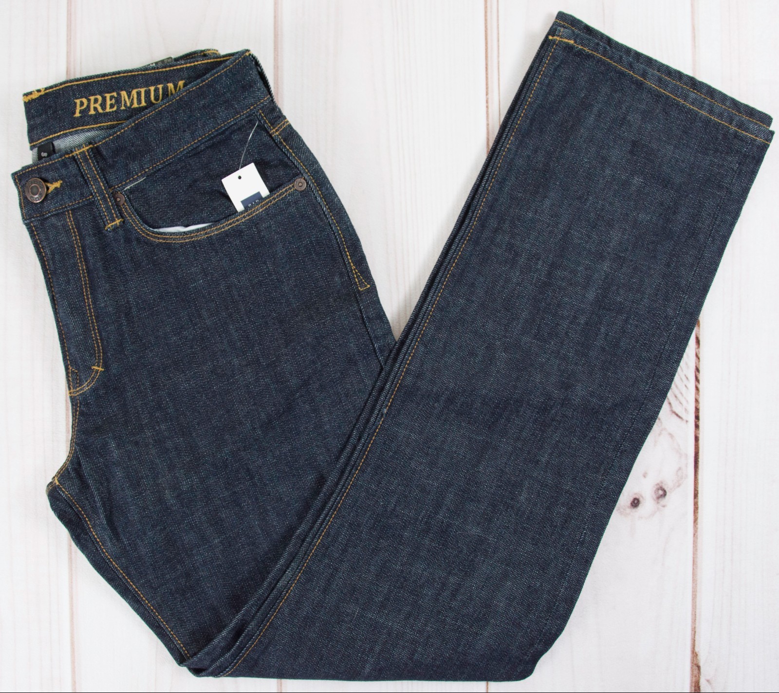 NWT Mens GAP Premium Straight Denim Jeans Clean Blue 40741X eBay