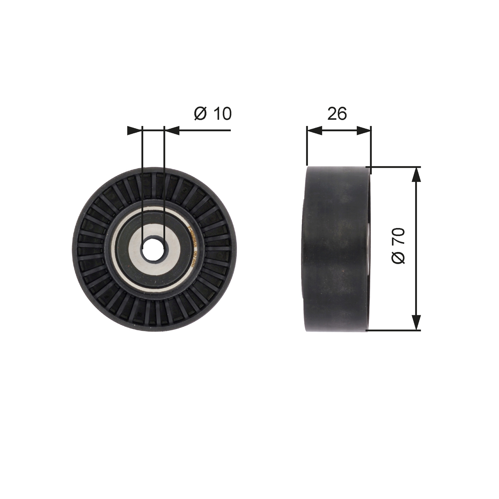 GATES-OE T36393 Deflection/Guide Pulley, V-ribbed belt for FORD,JAGUAR,LAND ROVE - Image 11