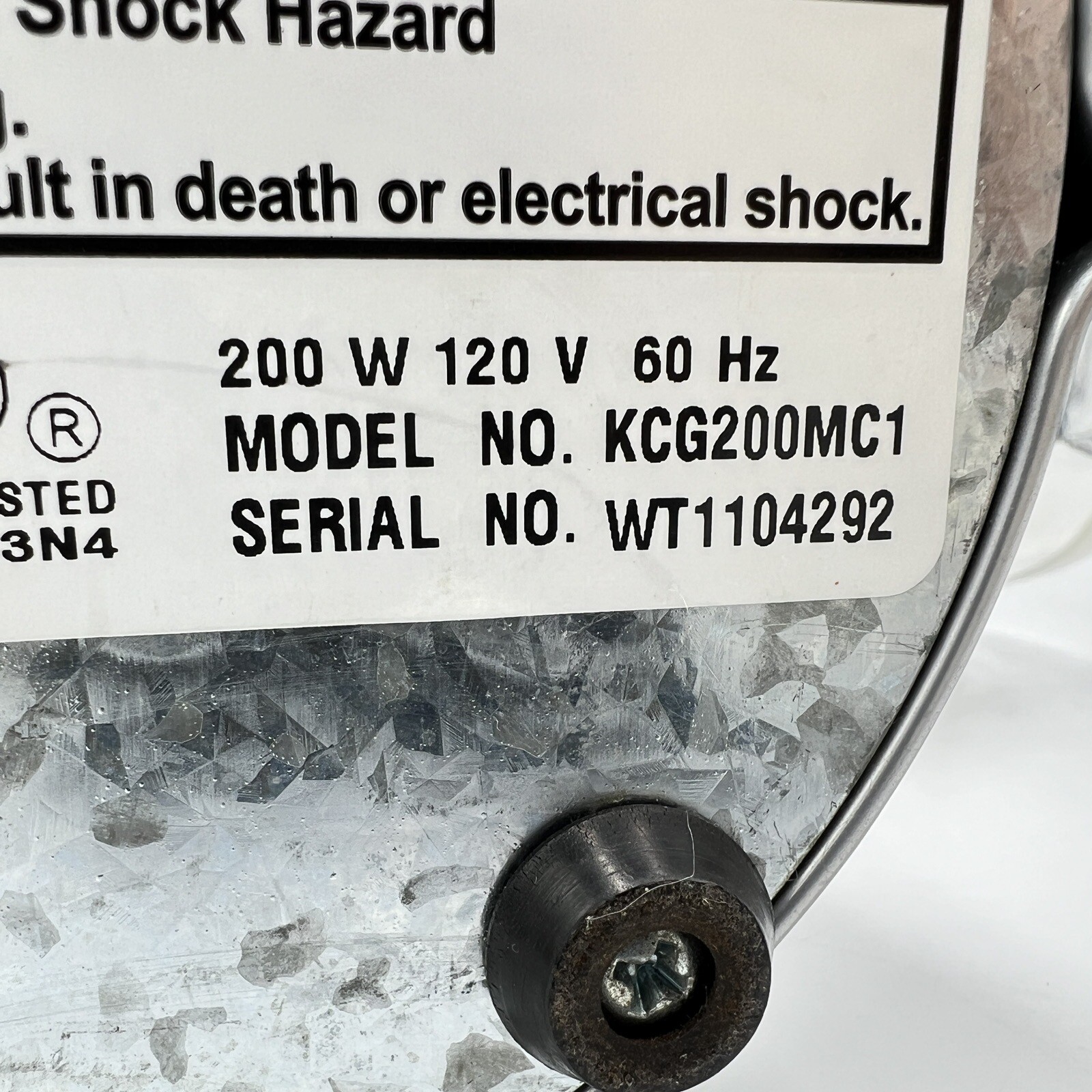 KitchenAid Coffee Mill Burr Grinder KCG200MC1 Kitchen Aid Silver Clean