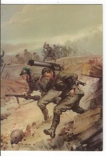 Italian Military Art Postcard 1o Centenario Dei Bersaglieri 1836-1936 Artist Sig