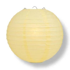 Quasimoon PaperLanternStore Decorative Paper Lantern - (Single, 8-Inch, Lemon...