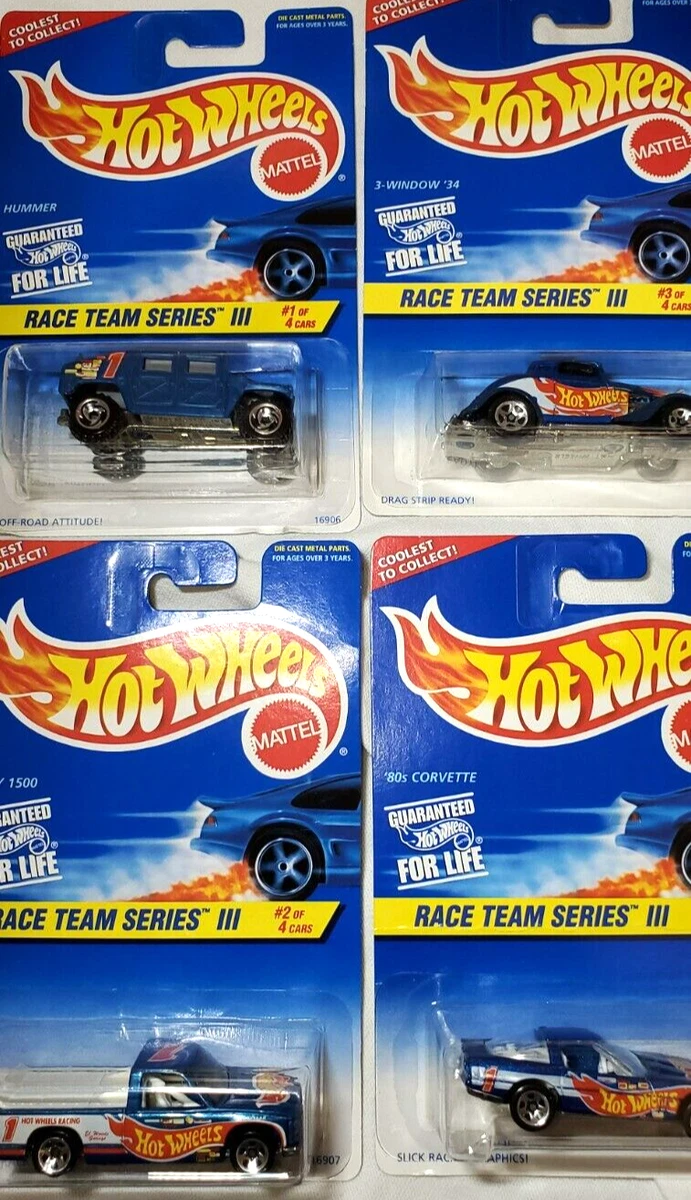 Mattel Hot Wheels 1997 Race Team Series III Complete set of 4 Cars - NEW