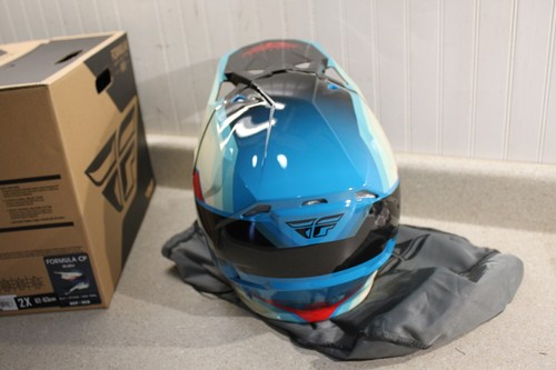 Fly Racing Formula CP Rush Helmet Black Stone Dark Teal 2X 4211 Z2 - Picture 5 of 8