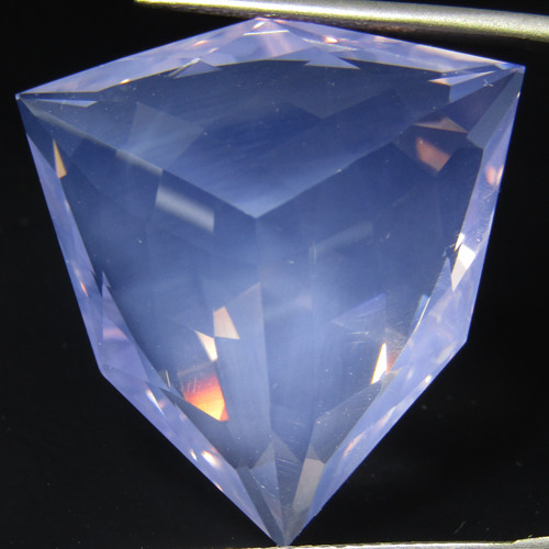 41.57Cts Ravishing Natural Lavender Quartz Custom Trillion Cut Gemstone Ref-VDO - Picture 3 of 8