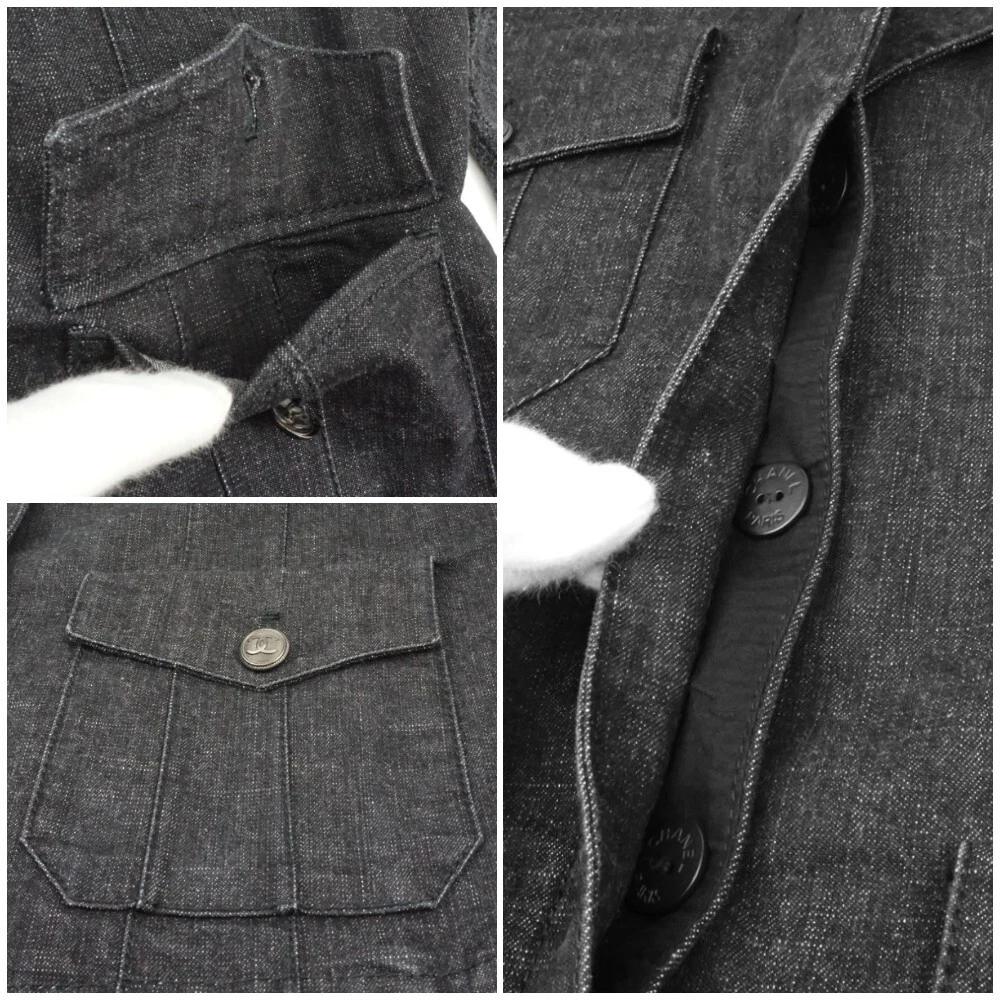 Giacca di jeans CHANEL 03A denim 42 nero donna