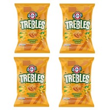 Seabrook Trebles Cheddar & Onion Flavoured Crisps Snack 120g Sharing PACK OF 4