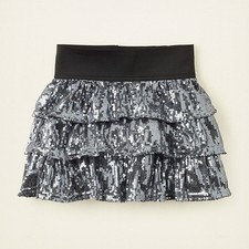 New Girls Christmas Sequin Sliver Dancewear Prom Ballet Dress Skirt 6 S  29.99