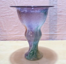 VASO IN VETRO VIOLA BLU VERDE GIALLO E MARRONE (GA03)