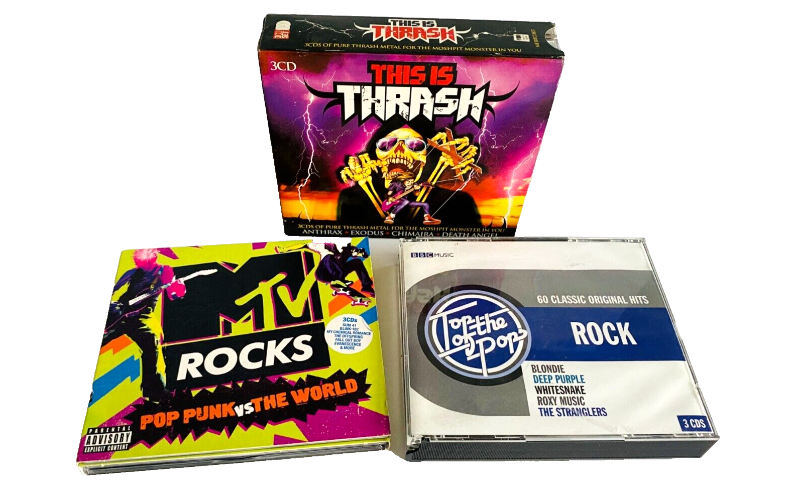 Rock Metal Punk CD Bundle - This Is Thrash - MTV Rocks - Top of the Pops- Exodus