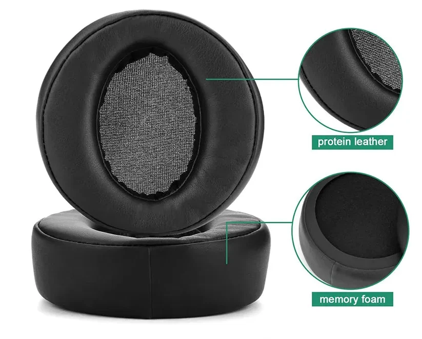 OHRPOLSTER24 Ohrpolster für Kopfhörer Sony MDR-XB950 XB950B1 XB950-N1 XB950AP Schwarz 1 Paar