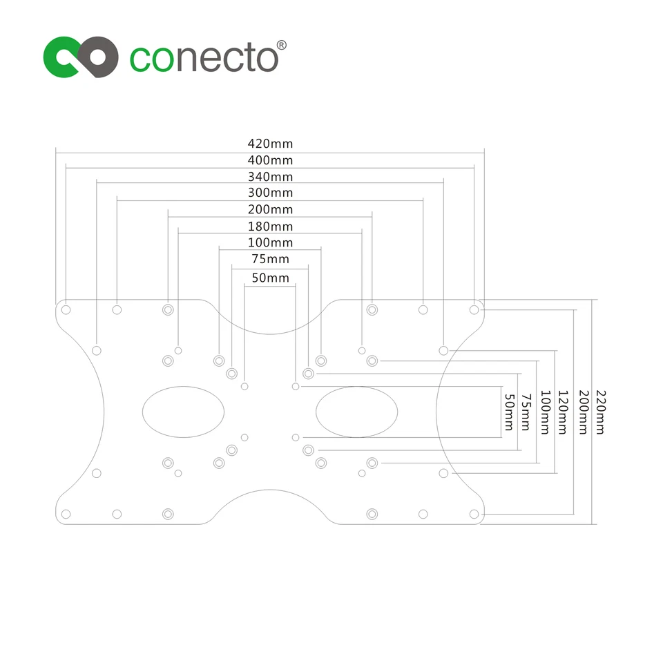 Universeller VESA Adapter für TV & Monitor Wandhalterungen VESA 50x50 - 400x200 - Bild 4 von 4
