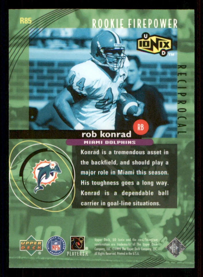 1999 UD Ionix Reciprocal #R85 Rob Konrad - Image 2 of 2