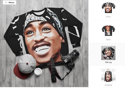 RARE Sandy image  2pac All-Over Print men's sweatshirts tupac shakur 