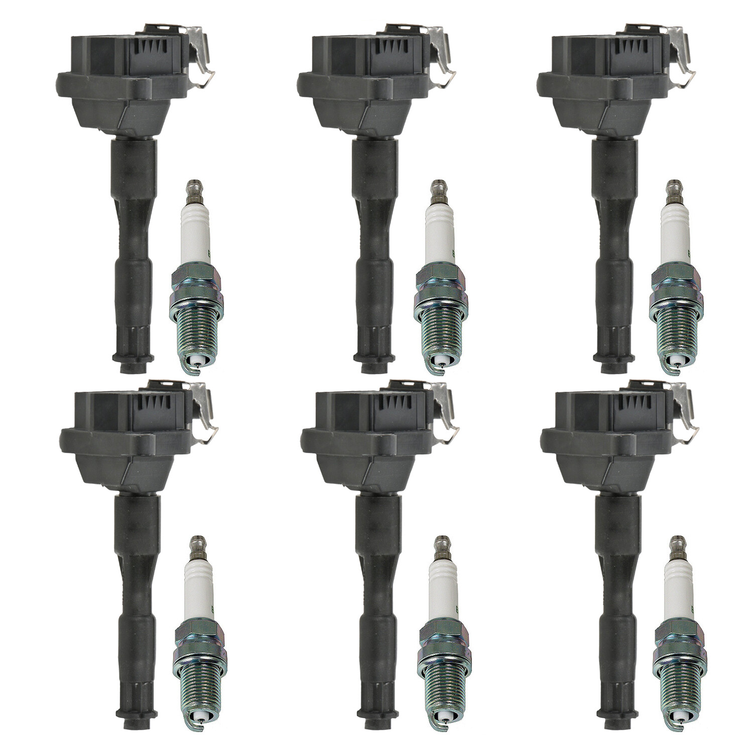 Bosch 6 Ignition Coil NGK 6 G-Power Spark Plug Kit For NSX A4 Q5 525i XC90 V6 L6