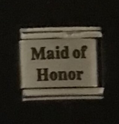 Maid Of Honor Laser Italian Charm Link 9MM K18