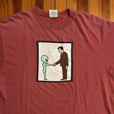 Vintage 90s Helmet Band T-Shirt Alien Mens Size XL Faded