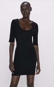 vestido zara preto